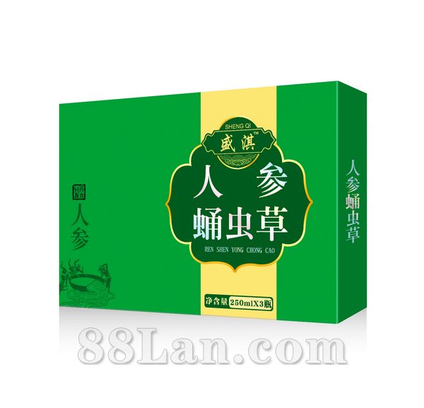 人参蛹虫草-三瓶装礼盒口服液——免疫调节, 改善贫血