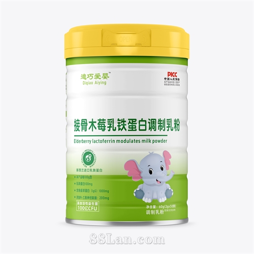 迪巧爱婴接骨木莓乳铁蛋白调制乳粉 60g - 多维营养 免疫呵护